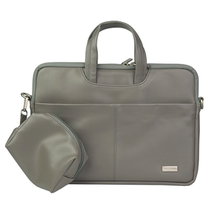 Spacething Helios Leather Laptop Bag - Grey