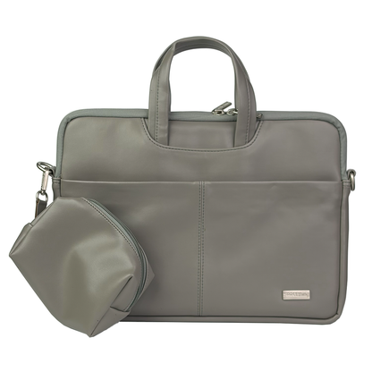Spacething Helios Leather Laptop Bag - Grey