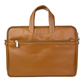 Spacething Helios Leather Laptop Bag - Tan Brown