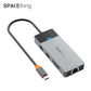 SPACETHING LINKER USB - C TO 9 IN 1 HUB COLOUR- GERY