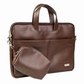 Spacething Helios Leather Laptop Bag - Brown