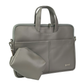 Spacething Helios Leather Laptop Bag - Grey