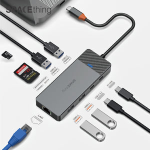 Spacething Linker 9-in-1 USB-C Hub – Grey
