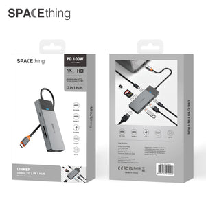 Spacething Linker USB-C Hub Series Grey 7-in-1