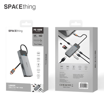 Spacething Linker USB-C Hub Series Grey 7-in-1