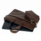 Spacething Helios Leather Laptop Bag - Brown