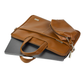 Spacething Helios Leather Laptop Bag - Tan Brown