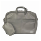 Spacething Helios Leather Laptop Bag - Grey
