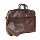 Spacething Helios Leather Laptop Bag - Brown