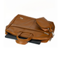 Spacething Helios Leather Laptop Bag - Tan Brown