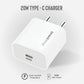 Spacething Cube Mini 20W Wall Charger – PD Type-C Colour - white