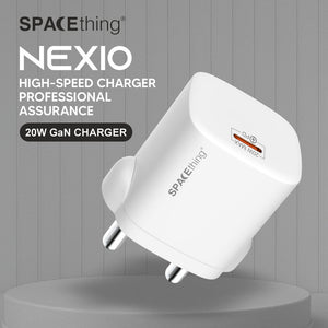 Spacething Nexio 20W Gan Type C Wall Charger - White