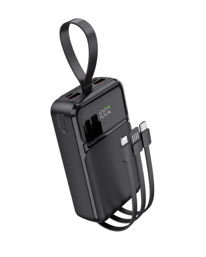 Spacething Integrated 20000MAH 3 in 1 Power Bank  - Black