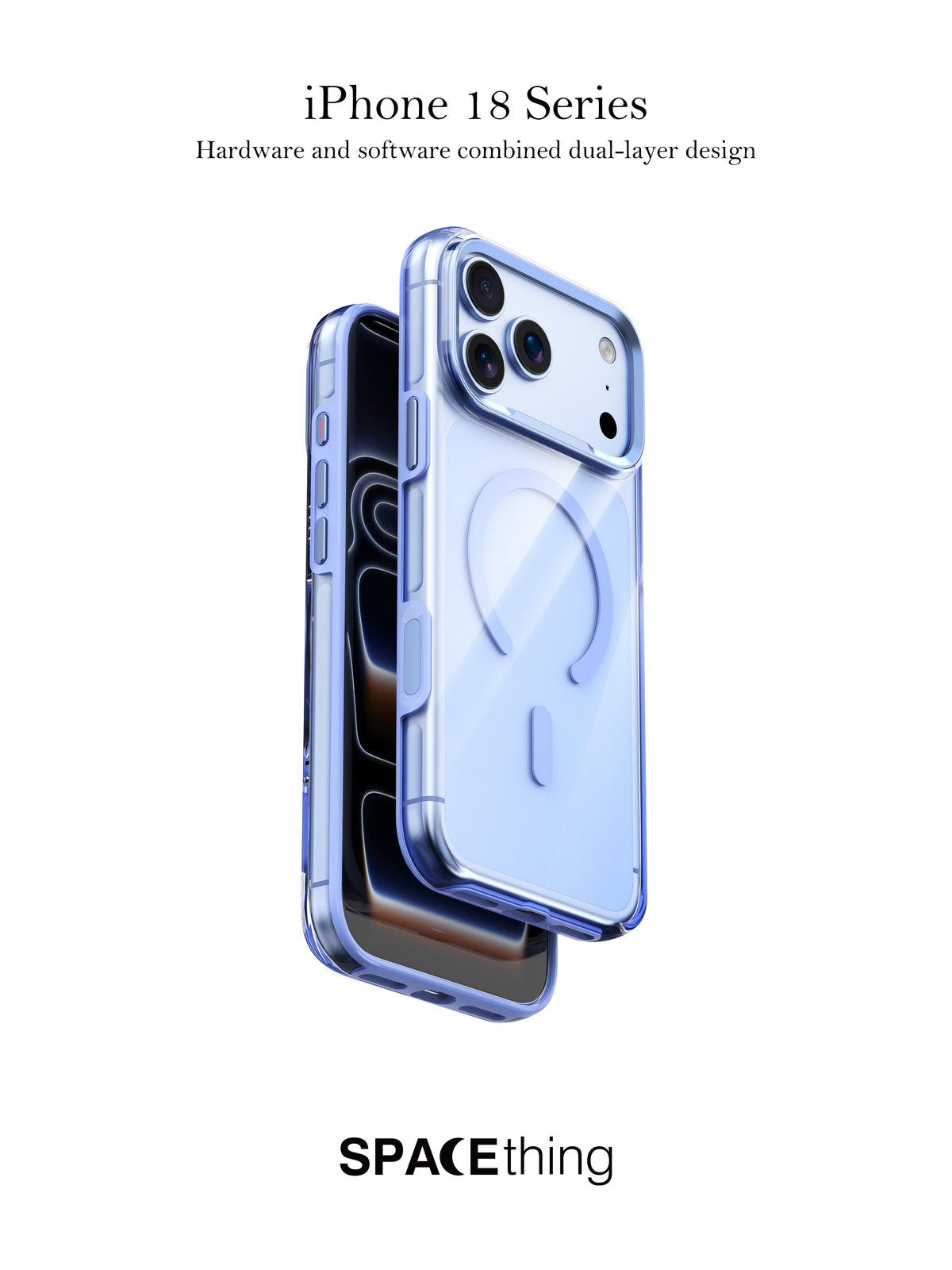 Spacething Helix MagSafe Case for iPhone 18 Pro - Clear
