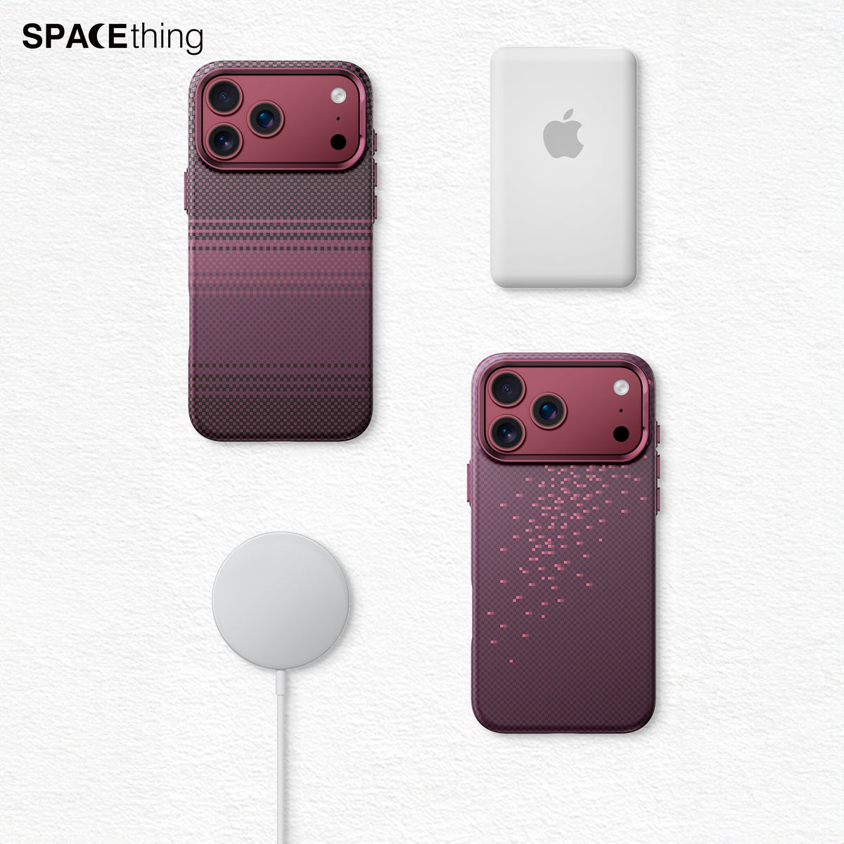 Spacething Kevlar Case for iPhone 18 Pro - Wine
