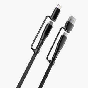 SPACETHING GO-CHARGE 4 IN 1 Cable COLOUR- BLACK