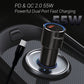 Spacething Speedo Car Charger 55W (with USB-C to USB-C Cable) Colour - Black