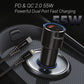 Spacething Speedo Car Charger 55W (with USB-C to Lightning Cable) Colour - Black