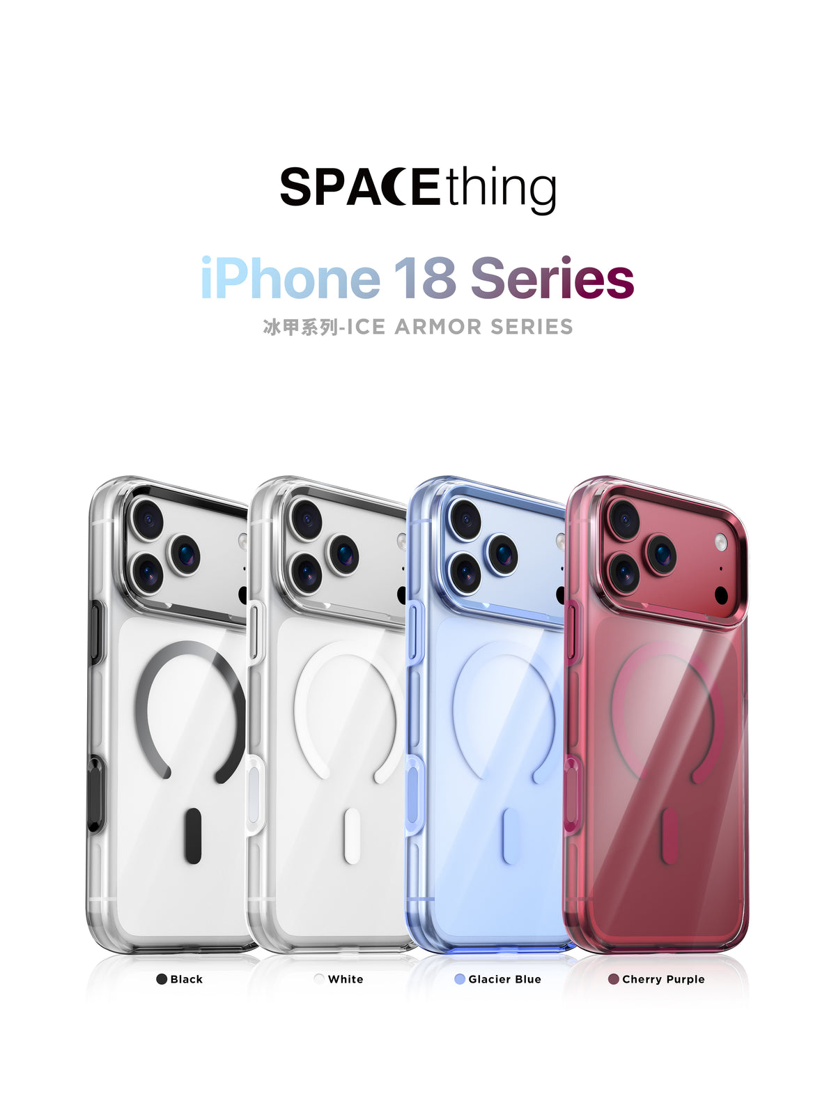 Spacething Helix MagSafe Case for iPhone 18 Pro - Clear