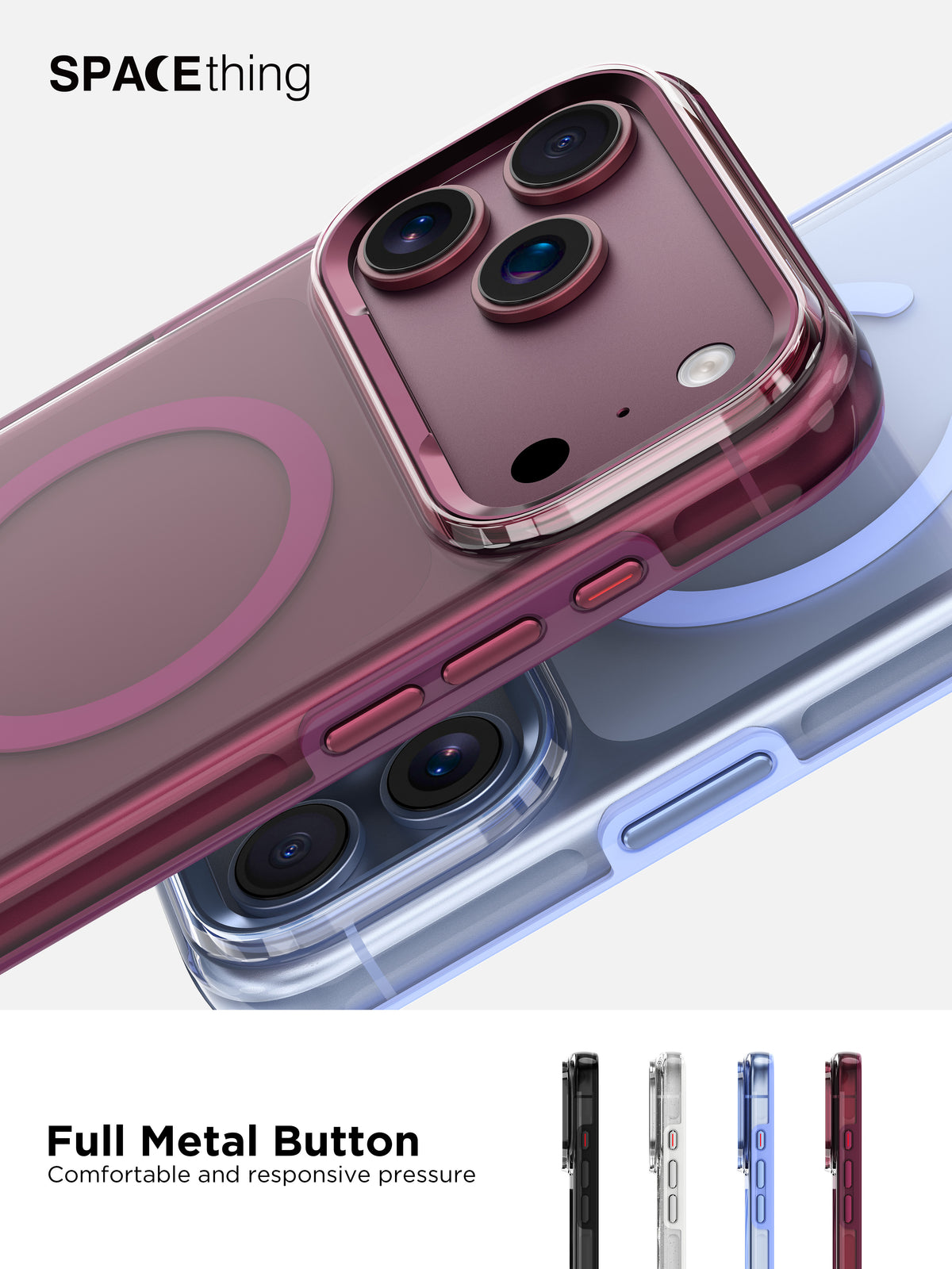 Spacething Helix MagSafe Case for iPhone 18 Pro - Clear
