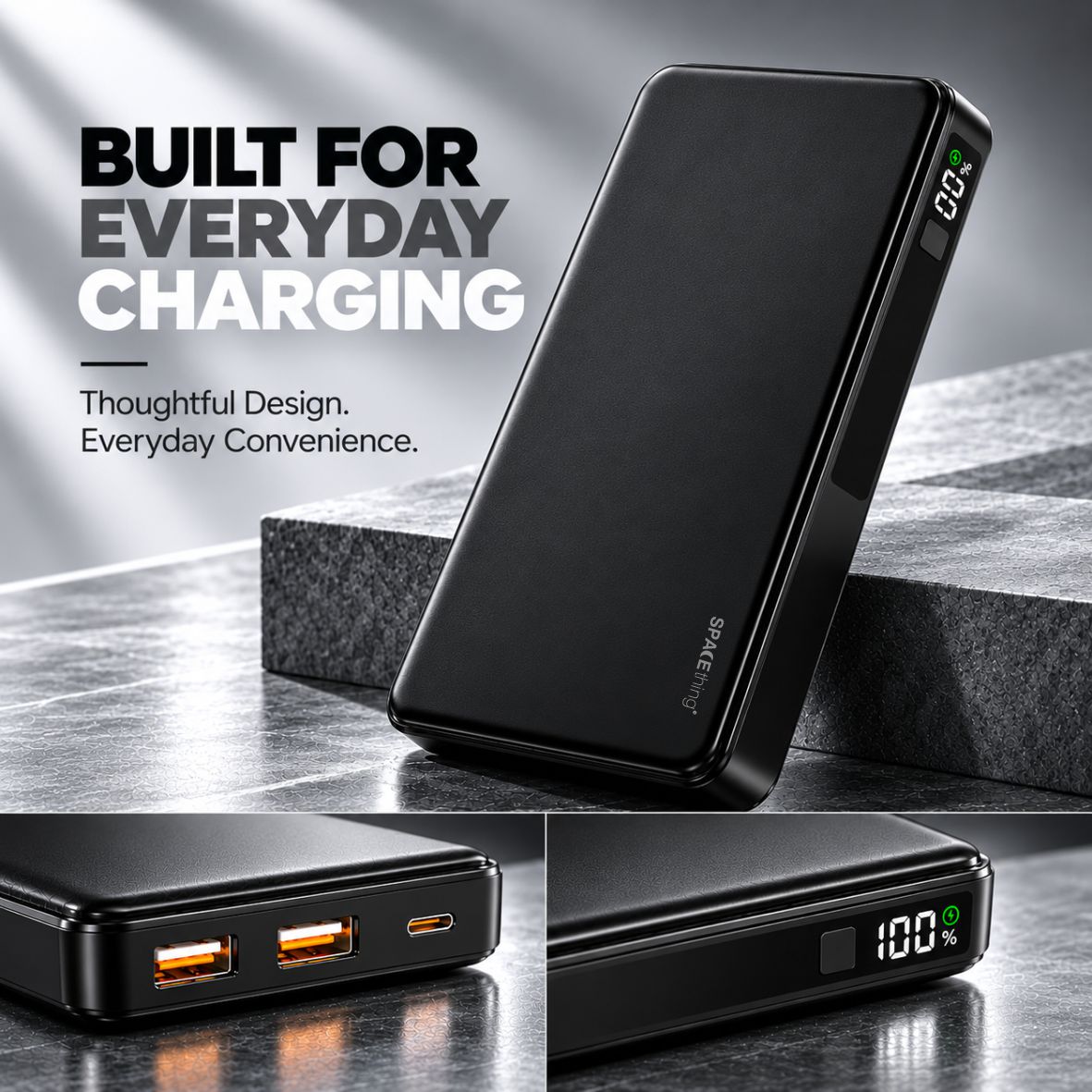 Spacething Axion 10000mAh Power Bank - White