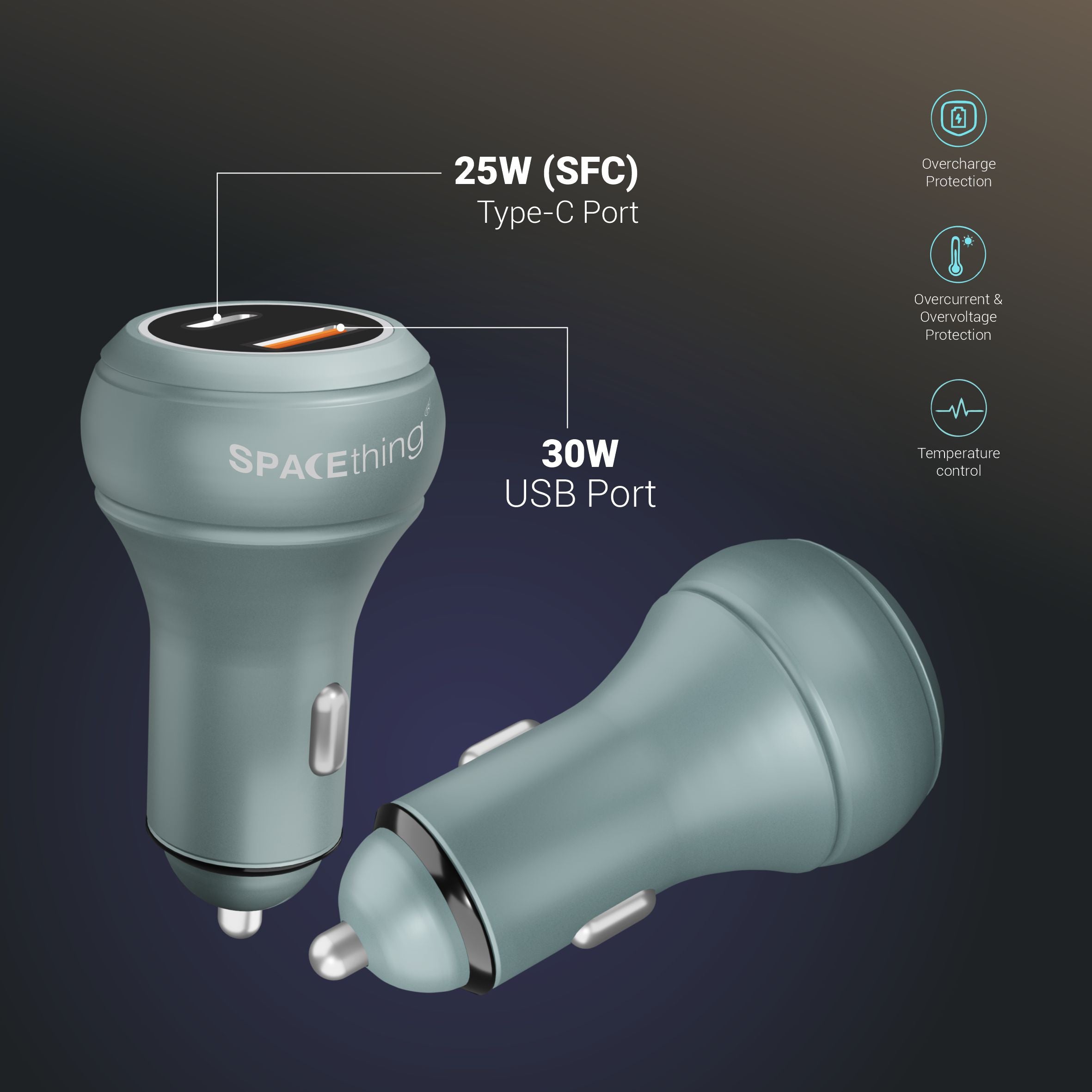 Spacething Power Plus 55W Car Charger