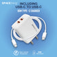 Spacething Cube Plus 90W MULTIPROTOCOL DUAL TYPE - C FAST CHARGER  Colour - White