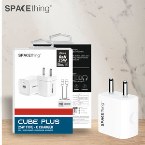 SPACETHING CUBE PLUS 25W WALL CHARGER C TO C CABLE