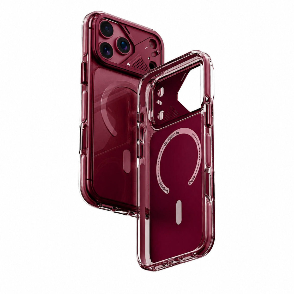Spacething Defender MagSafe Case for iPhone 18 Pro  - Dark Cherry