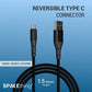 Spacething Elite USB-A to USB-C Cable – Black / White (1.5M)
