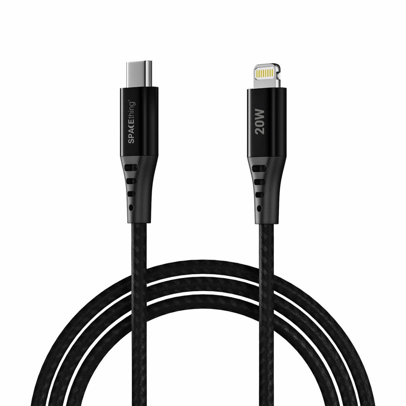 Spacething Elite Pro USB-C to Lightning Cable – Black / White