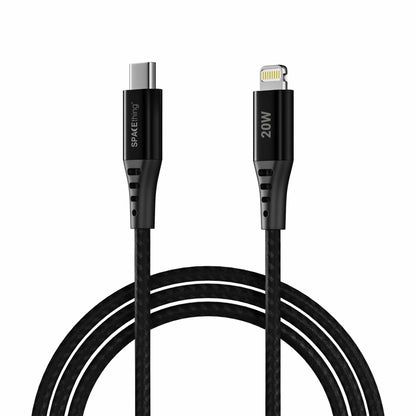 Spacething Elite Pro USB-C to Lightning Cable – Black / White