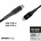 Spacething Elite Pro USB-C to Lightning Cable – Black / White