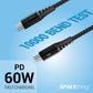 Spacething Elite Pro USB-C to USB-C Cable – Black/White