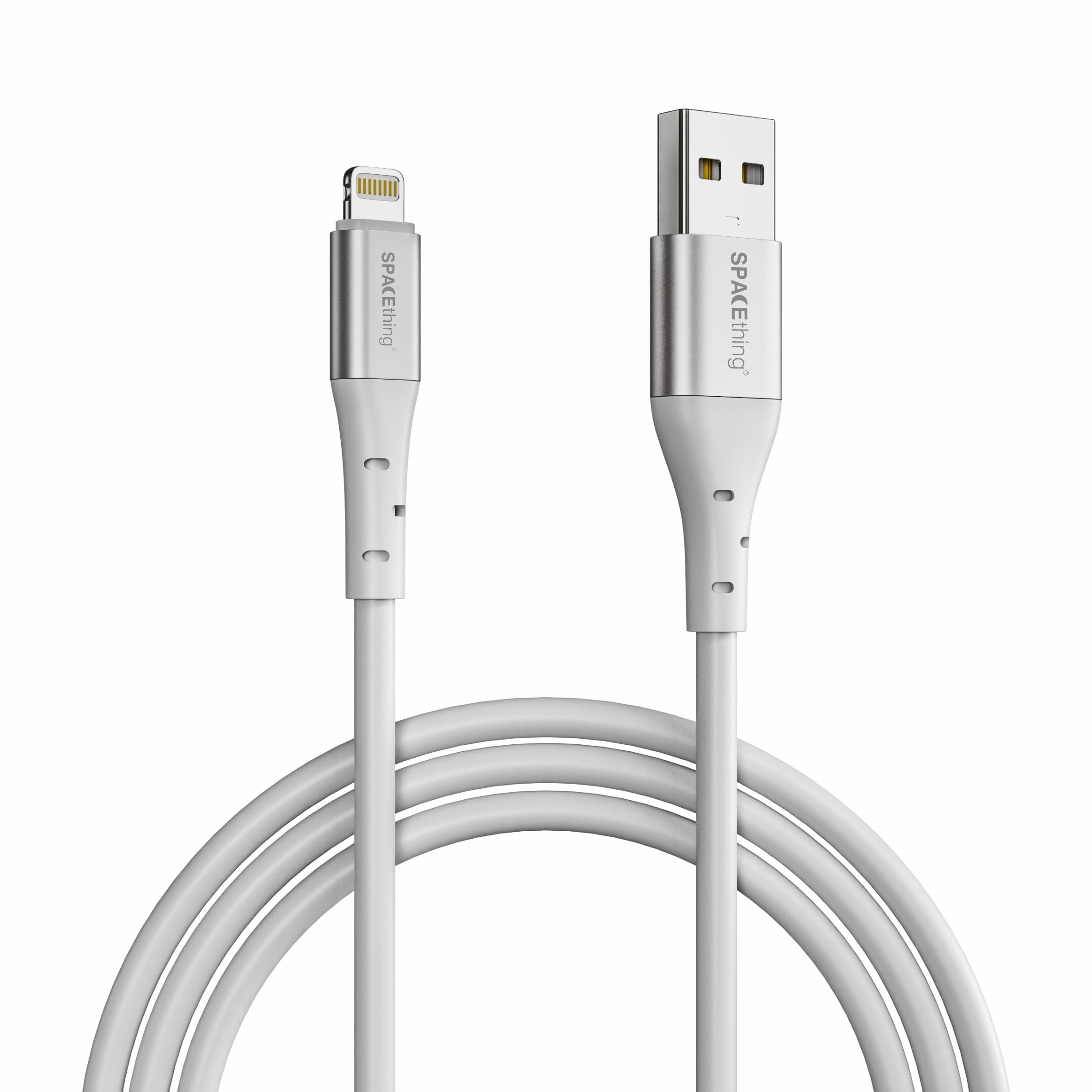 Spacething Elite USB-A to Lightning Cable – Black / White (1.5M)