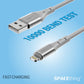 Spacething Elite USB-A to Lightning Cable – Black / White (1.5M)