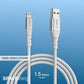 Spacething Elite USB-A to Lightning Cable – Black / White (1.5M)