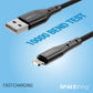 Spacething Elite USB-A to Lightning Cable – Black / White (1.5M)