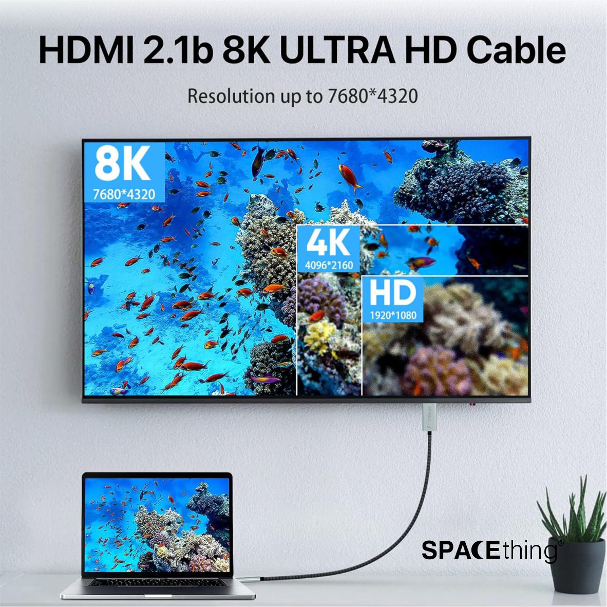 Spacething Elite Link Type-C to HDMI Cable 4K High Speed