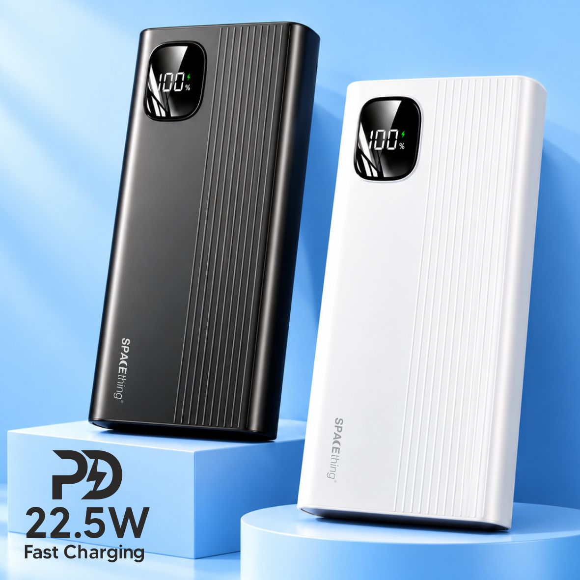 Spacething Evoke 10000mAh Power Bank - White