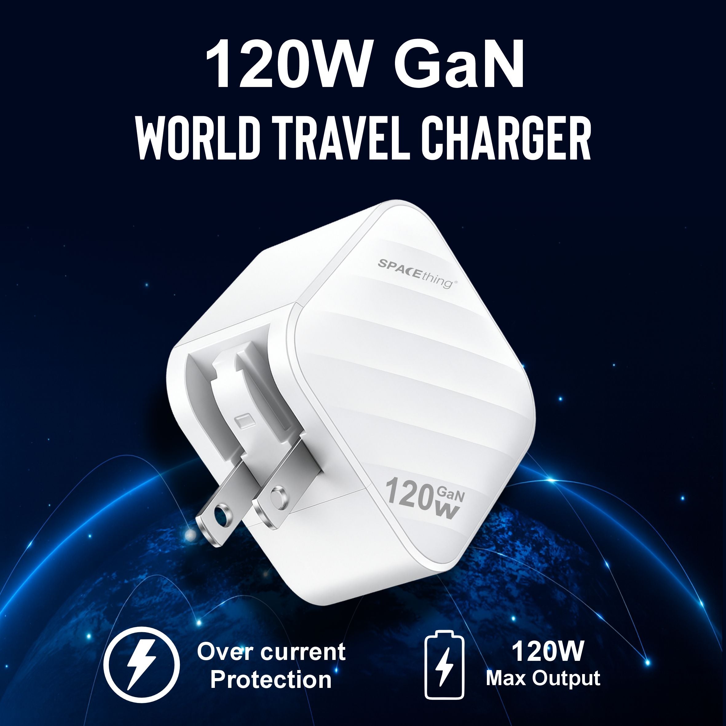 Spacething 120W Explorer Pro World Travel Adapter Colour  - White