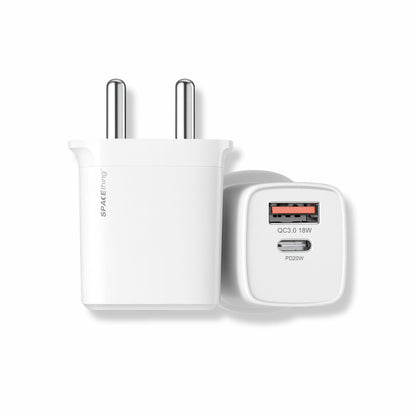 Spacething Explorer Pro 20W GaN Wall Charger – White
