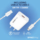 Spacething Flash 44W Fast Charger With USB-A TO USB - C Flash Cable