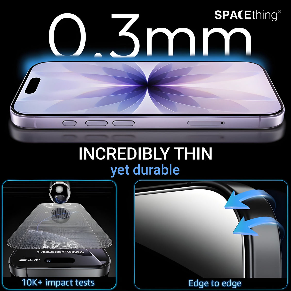 Spacething Titan Full Tempered Glass for iPhone 18 Series - Clear