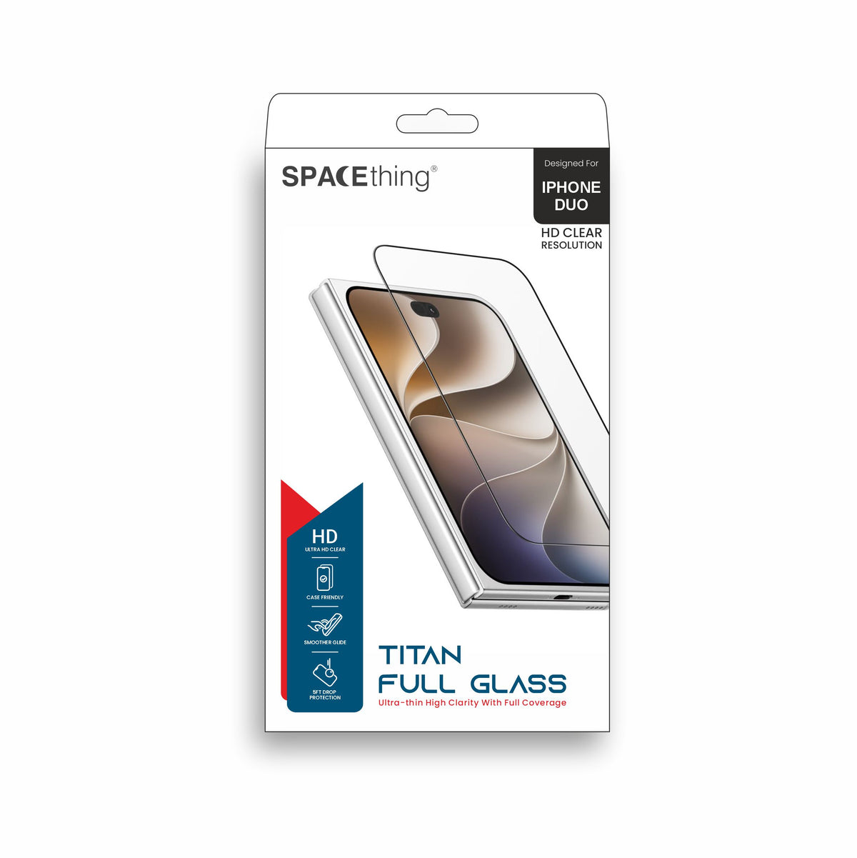Spacething Titan Full Glass Screen Protector for iPhone Duo