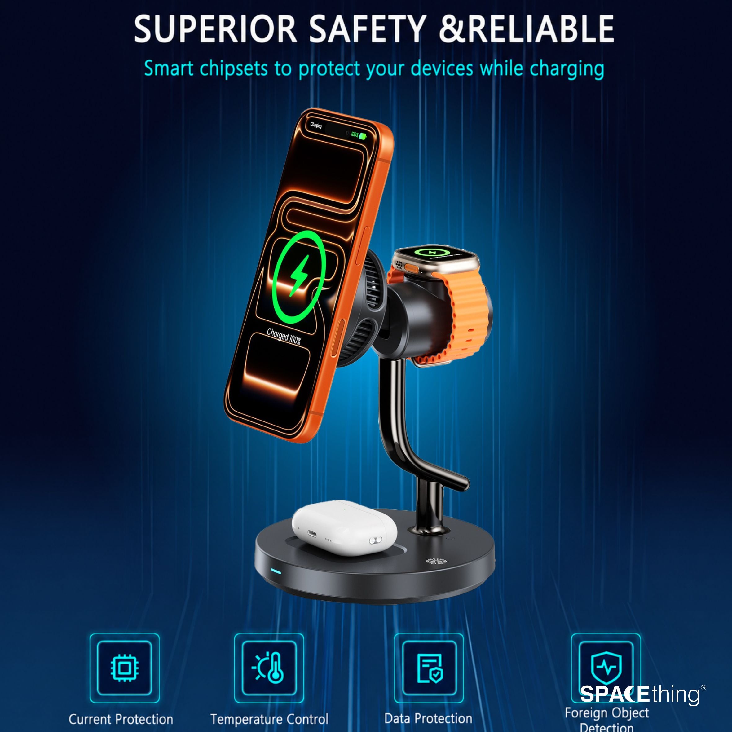 Spacething Mag Fusion 3-in-1 Wireless Charger