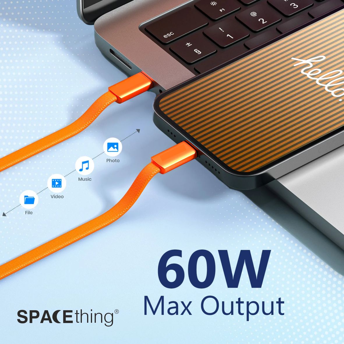 Spacething Neo Link PD 60W C to C Cable
