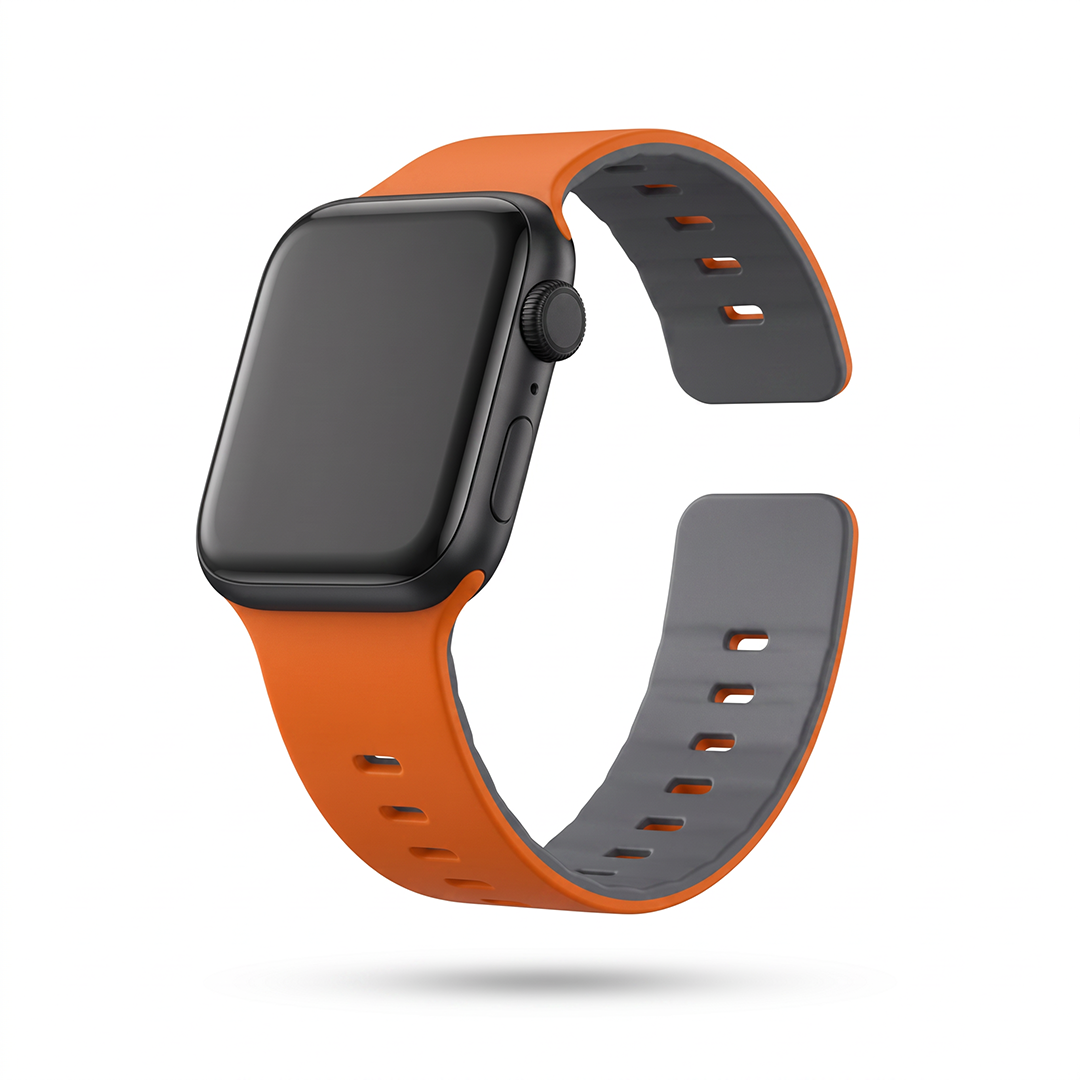 Spacething Omni Apple Watch Band – 49mm / 45mm Size - Orange Black