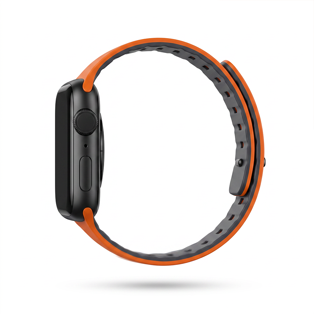 Spacething Omni Apple Watch Band – 49mm / 45mm Size - Orange Black