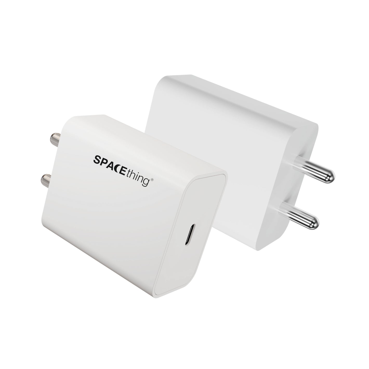 Spacething Power Core 25W PD - PPS Type-C Charger with C to C Cable  Colour - White